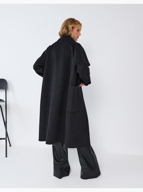 Cappotto lungo con lana, mo fashion - Kiabi Cappotto lungo con lana, mo fashion - Kiabi