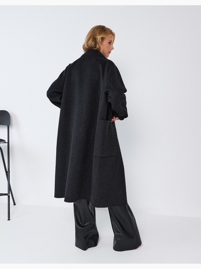 Cappotto lungo con lana, mo fashion Grigio - Kiabi