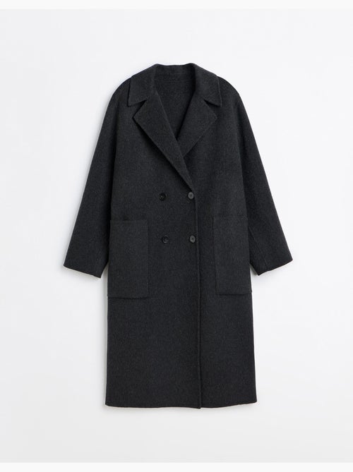 Cappotto lungo con lana, mo fashion - Kiabi Cappotto lungo con lana, mo fashion - Kiabi