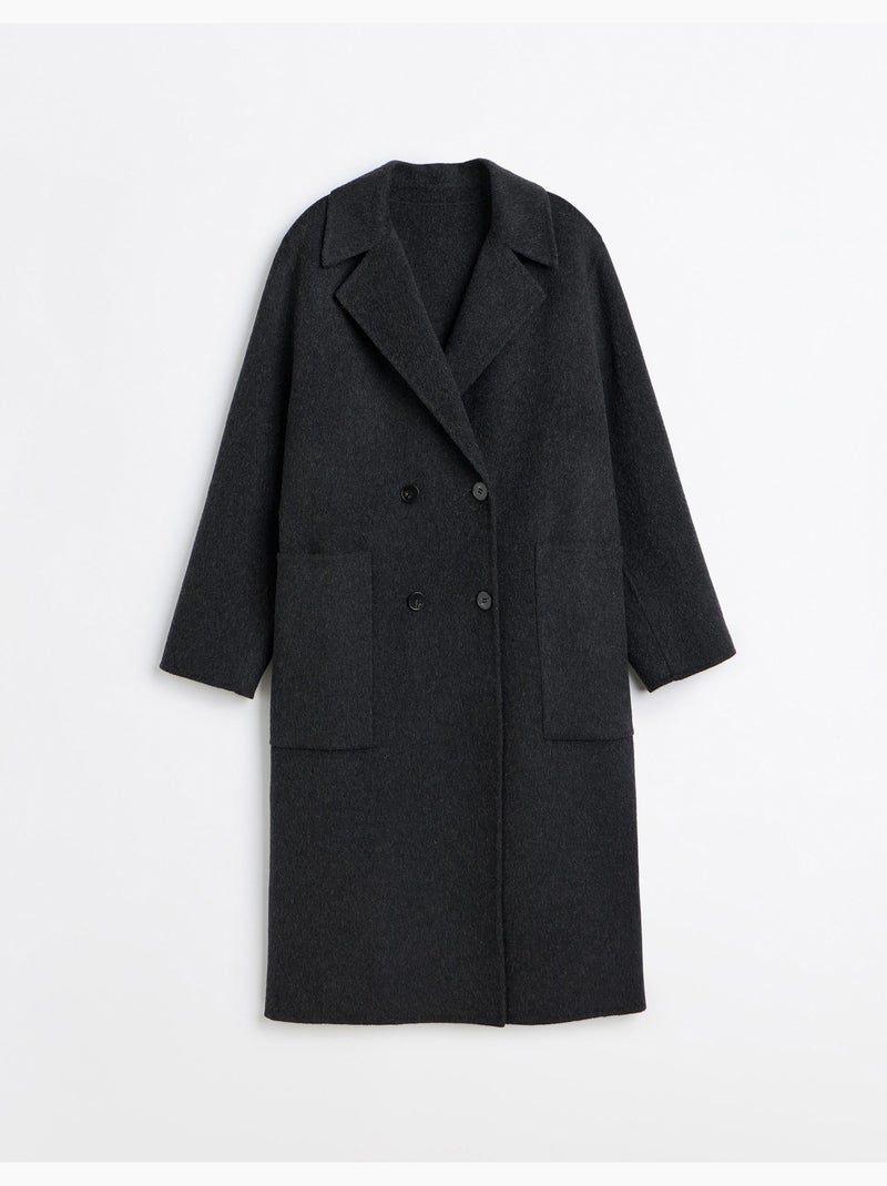 Cappotto lungo con lana, mo fashion Grigio - Kiabi