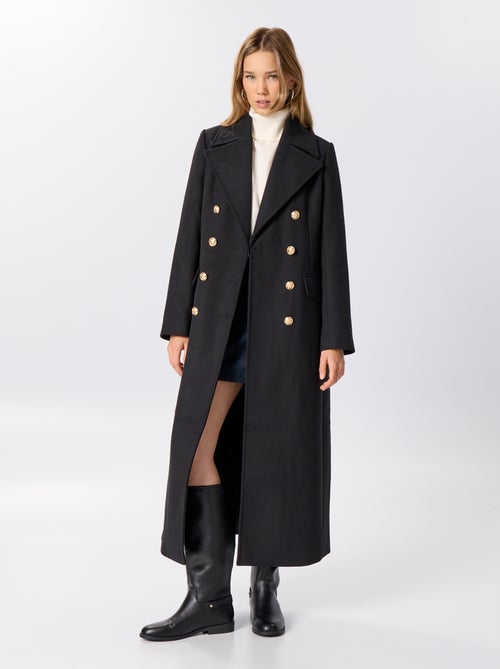 Cappotto lungo effetto lana a ruota - Kiabi