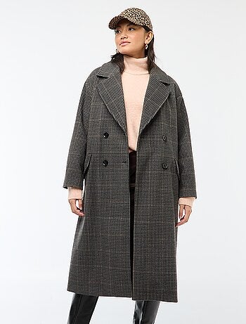 Cappotto lungo effetto lana