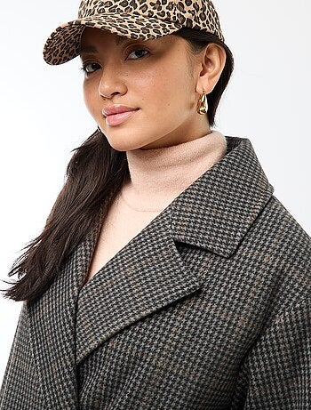 Cappotto lungo effetto lana