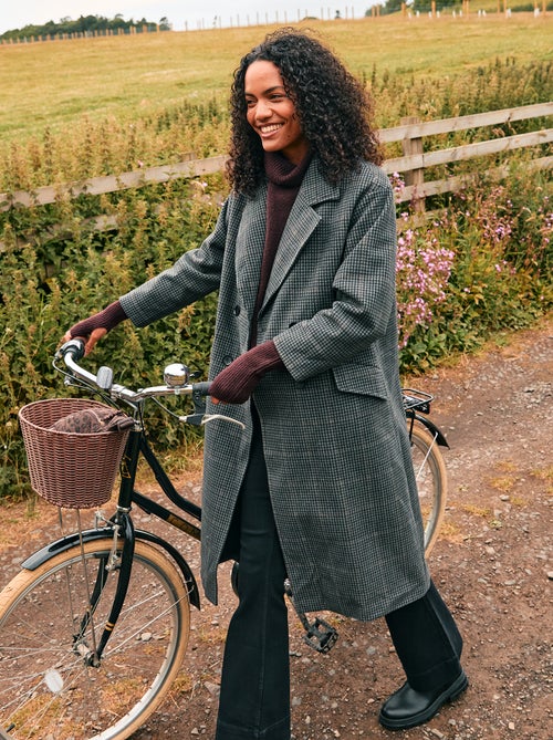 Cappotto lungo effetto lana - Kiabi