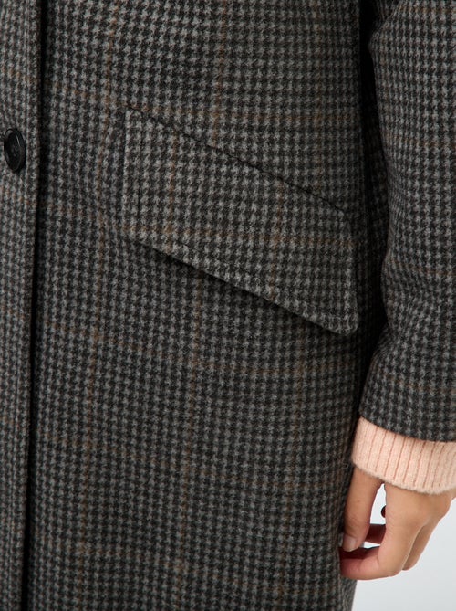 Cappotto lungo effetto lana - Kiabi