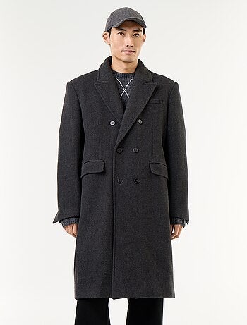 Cappotto lungo effetto lana