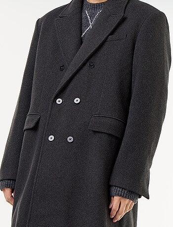 Cappotto lungo effetto lana