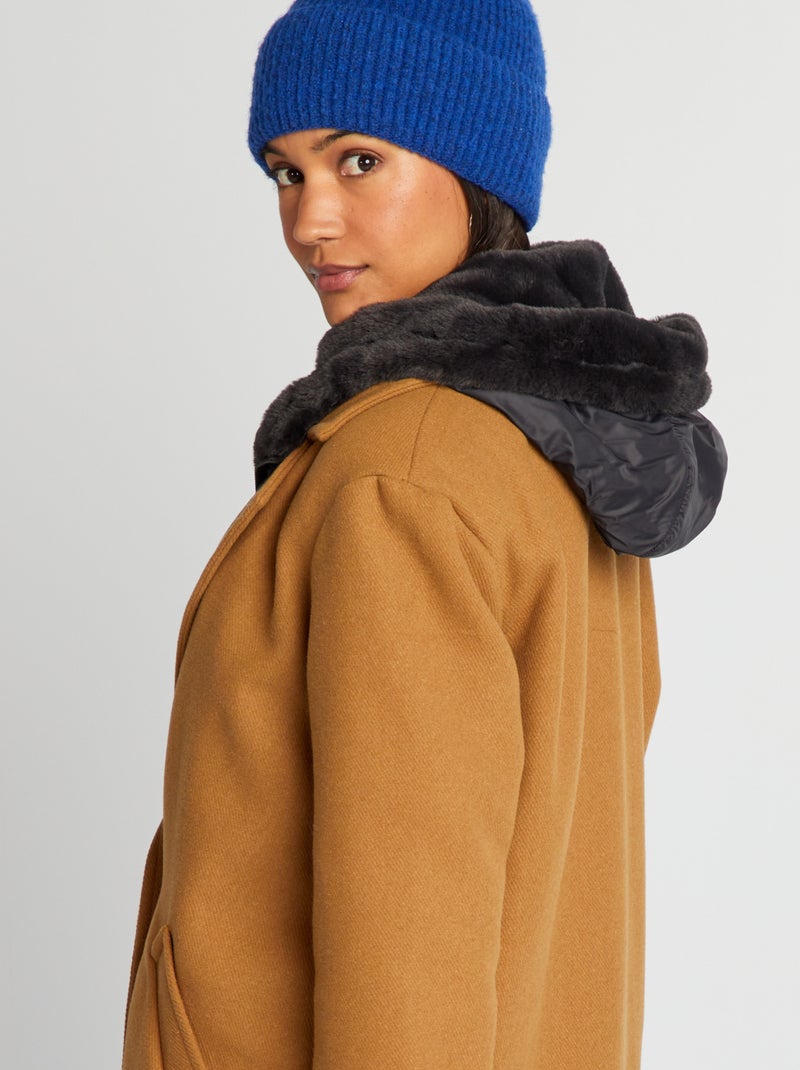 Cappello Invernale Donna TOSKATOK - Maglia Grossa Con Fodera Peluche E Pompon