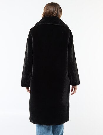 Cappotto lungo in finta pelliccia