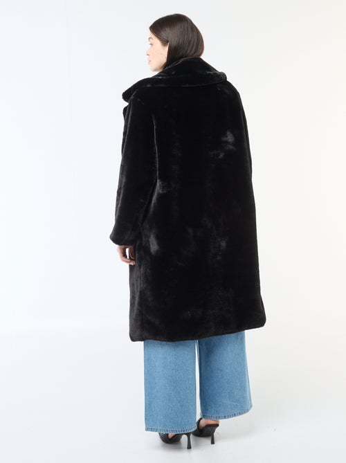 Cappotto lungo in finta pelliccia - Kiabi