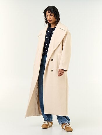 Cappotto lungo in finto lanato