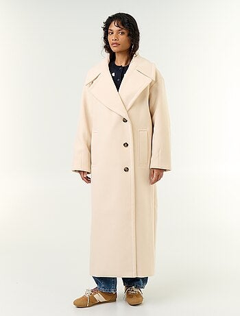 Cappotto lungo in finto lanato