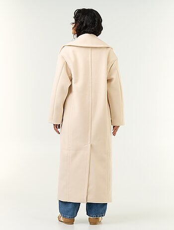 Cappotto lungo in finto lanato