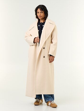 Cappotto lungo in finto lanato