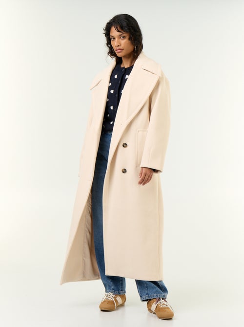 Cappotto lungo in finto lanato - Kiabi