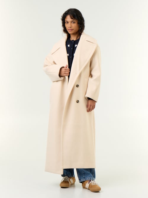 Cappotto lungo in finto lanato - Kiabi