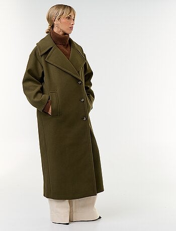 Cappotto lungo in finto lanato