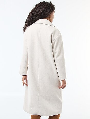 Cappotto lungo in finto tessuto effetto lana