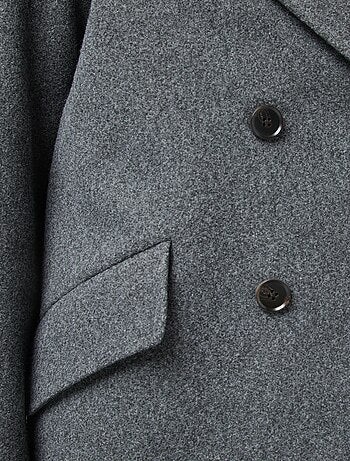 Cappotto lungo in finto tessuto effetto lana