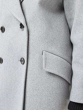 Cappotto lungo in finto tessuto effetto lana