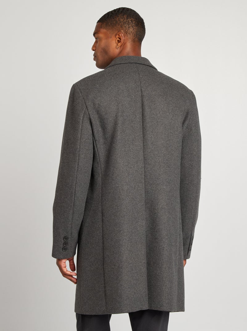 Cappotto lungo in misto lana GRIGIO - Kiabi