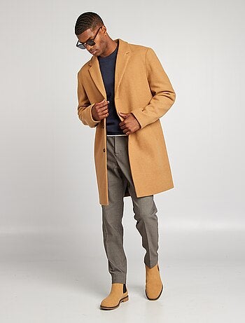 Cappotto lungo in misto lana