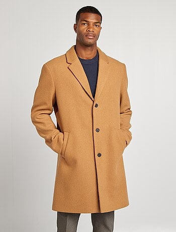 Cappotto lungo in misto lana