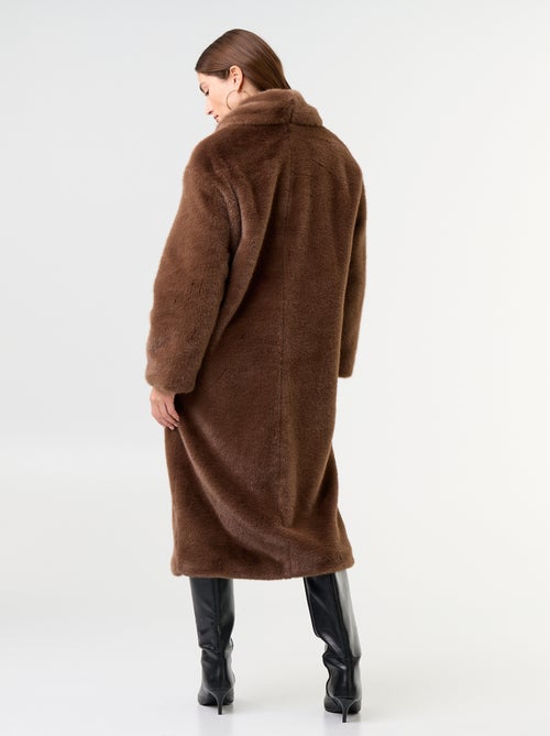 Cappotto lungo in pelliccia sintetica - Kiabi Cappotto lungo in pelliccia sintetica - Kiabi