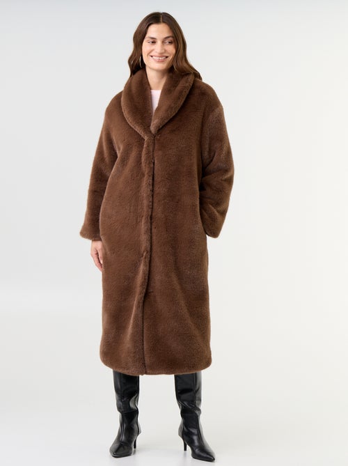 Cappotto lungo in pelliccia sintetica - Kiabi Cappotto lungo in pelliccia sintetica - Kiabi