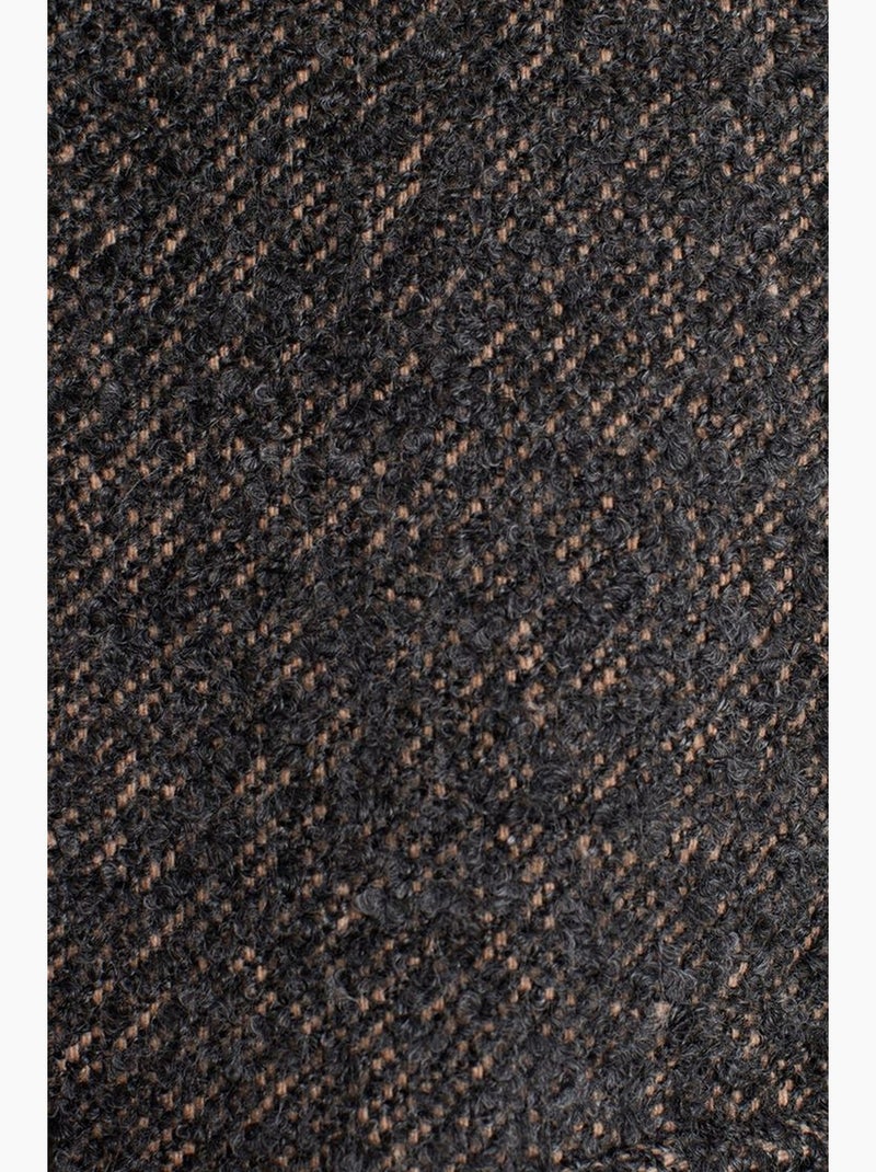 Cappotto lungo in tweed testurizzato dilvin Grigio nero - Kiabi