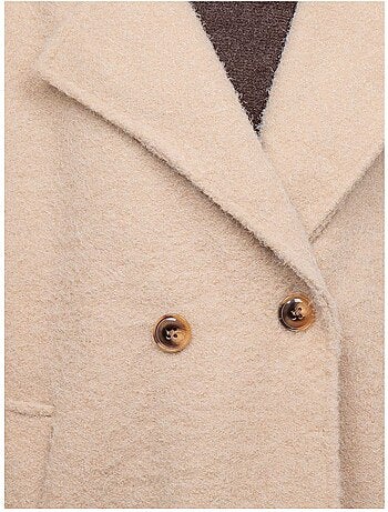Cappotto lungo oversize in maglia bouclé uven
