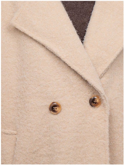 Cappotto lungo oversize in maglia bouclé uven - Kiabi Cappotto lungo oversize in maglia bouclé uven - Kiabi