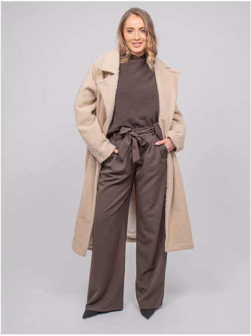 Cappotto lungo oversize in maglia bouclé uven - Kiabi Cappotto lungo oversize in maglia bouclé uven - Kiabi