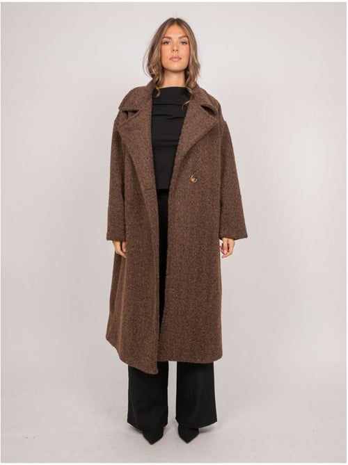 Cappotto lungo oversize in maglia bouclé uven - Kiabi