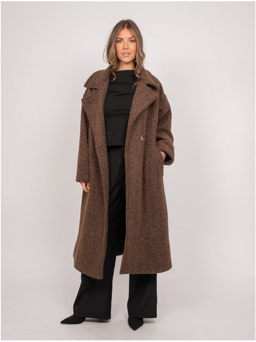 Cappotto lungo oversize in maglia bouclé uven - Kiabi