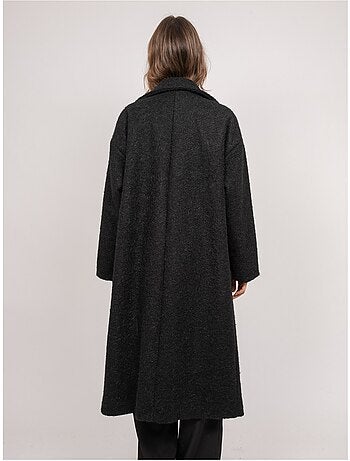 Cappotto lungo oversize in maglia bouclé uven