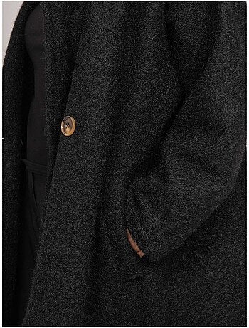 Cappotto lungo oversize in maglia bouclé uven