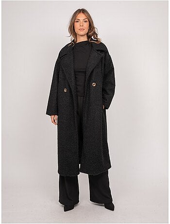 Cappotto lungo oversize in maglia bouclé uven