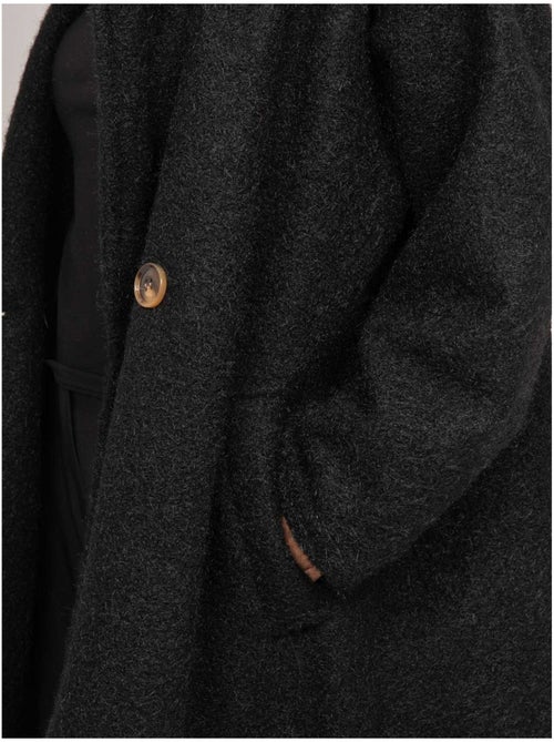 Cappotto lungo oversize in maglia bouclé uven - Kiabi