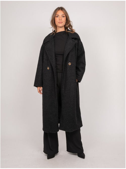 Cappotto lungo oversize in maglia bouclé uven - Kiabi