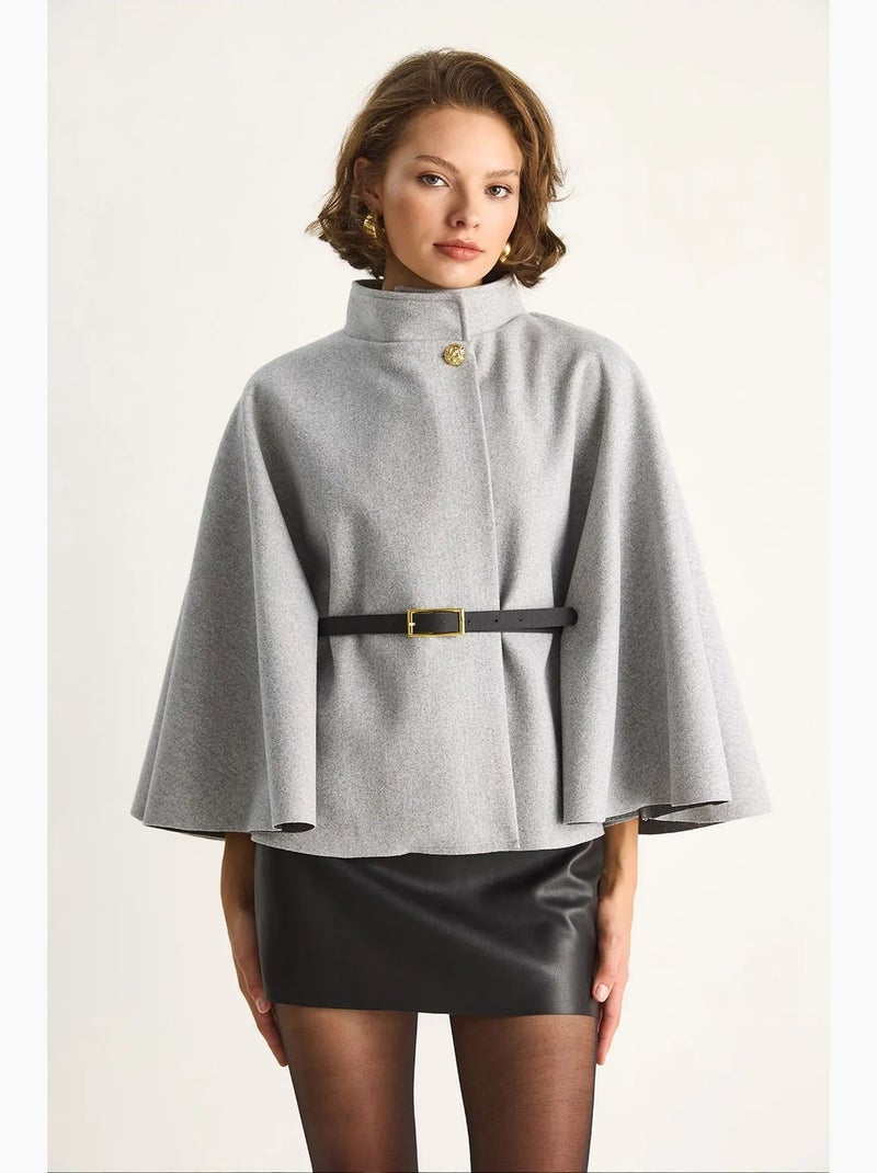 Cappotto lungo oversize in misto lana lucci Grigio - Kiabi