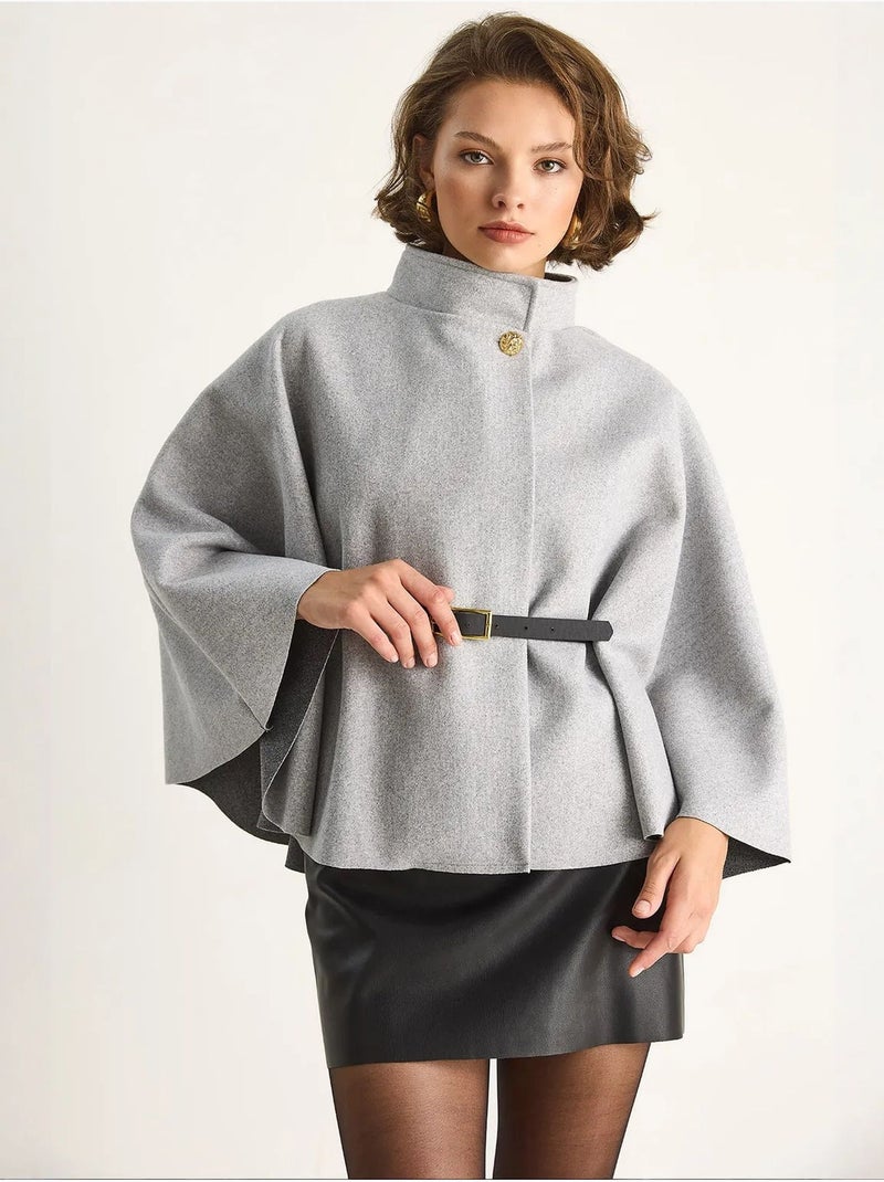 Cappotto lungo oversize in misto lana lucci Grigio - Kiabi