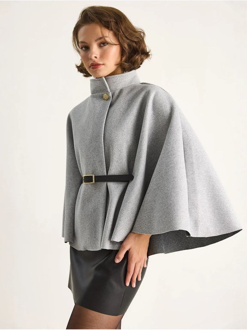 Cappotto lungo oversize in misto lana lucci Grigio - Kiabi