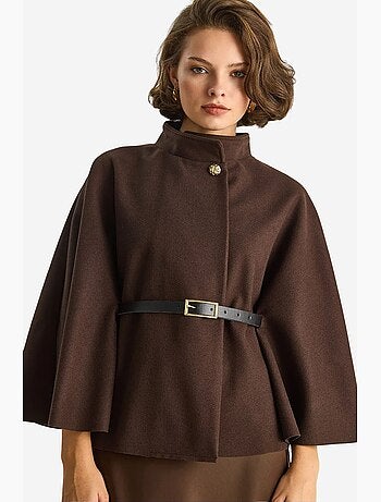 Cappotto lungo oversize in misto lana lucci