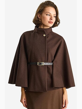 Cappotto lungo oversize in misto lana lucci