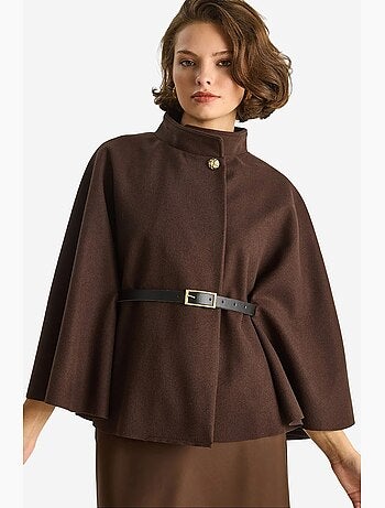 Cappotto lungo oversize in misto lana lucci