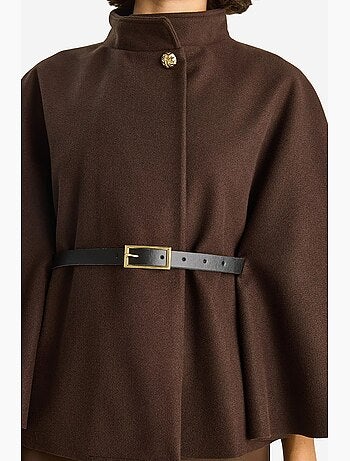 Cappotto lungo oversize in misto lana lucci
