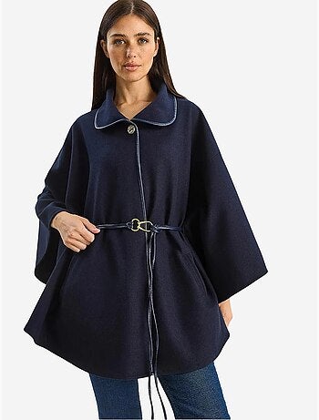 Cappotto lungo oversize in misto lana testurizzato con colletto da giacca lucci