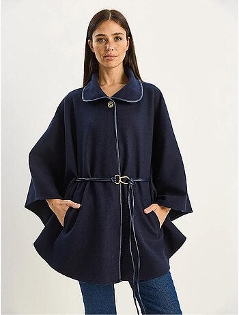 Cappotto lungo oversize in misto lana testurizzato con colletto da giacca lucci