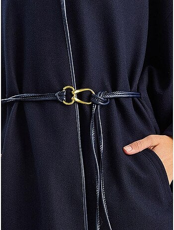 Cappotto lungo oversize in misto lana testurizzato con colletto da giacca lucci
